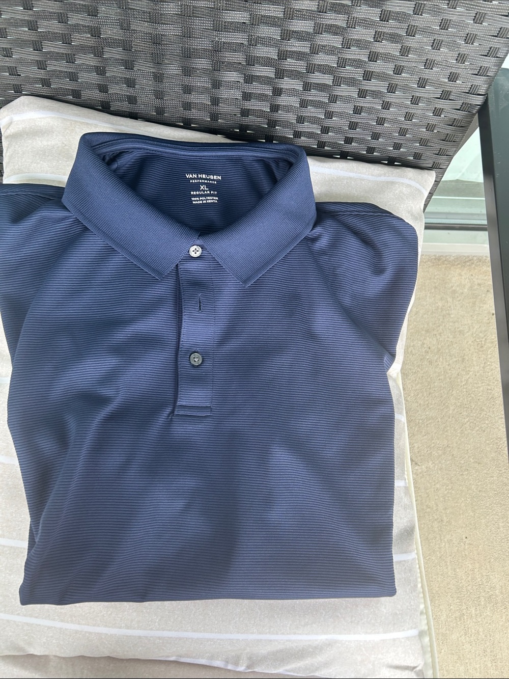 Van Heusen Navy Short-Sleeve Polo